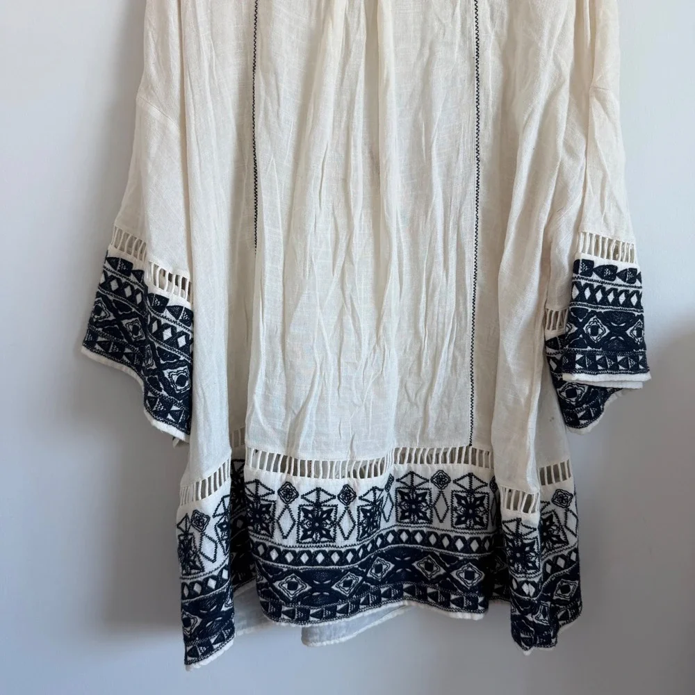 Free People Noyal Counting Stars Embroidered Tunic Size Large